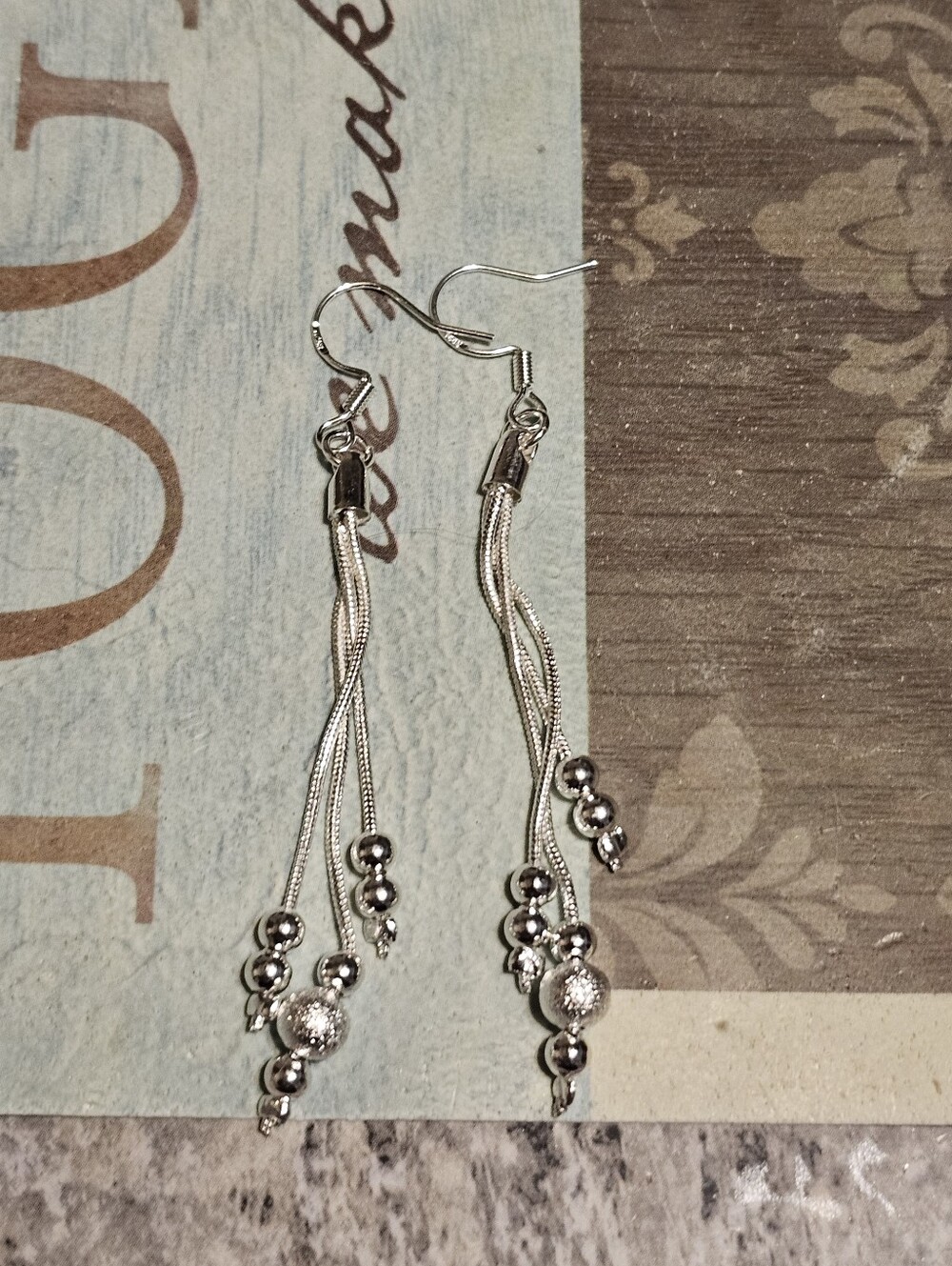 Sterling Silver 925 Dangle Ball Earrings